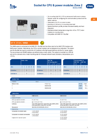 Thumbnail of document Data Sheet - 9496 Socket for CPU & power module Zone 2